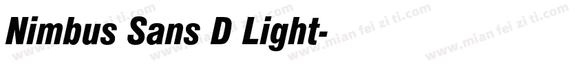 Nimbus Sans D Light字体转换